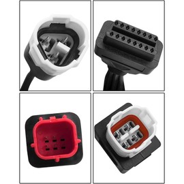 3pin 4 pin 6pin motor obd2 cable 3pin 4pin 6pin to 16pin Euro5 OBD Motorbike 3 in 1 OBDii Diagnostic Adapter scanner connector Cable for Yamaha Motorcycle Kline for Honda CRF K-T-M X- MAX T Racer