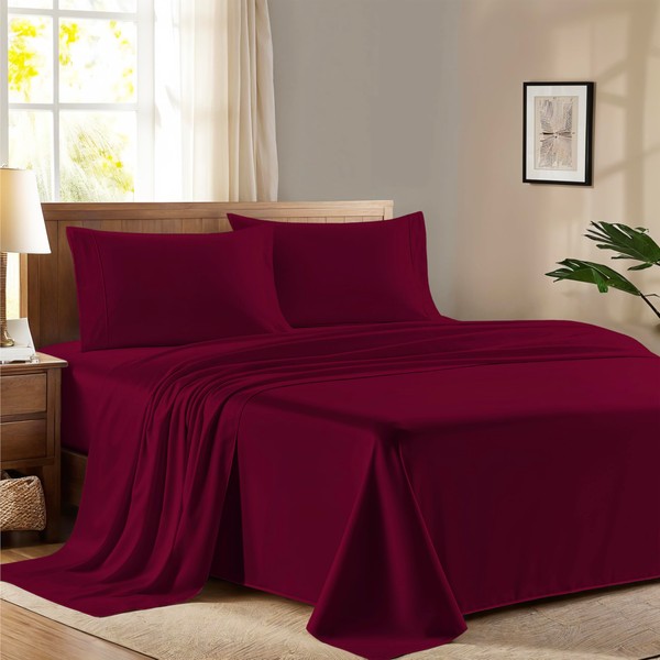 Ashton Sheets 100% Egyptian Cotton Queen Size Sheet Set -
