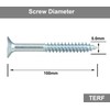 TERF® 5.0mm X 100mm Pozi Flat Double Countersunk Stainless Steel