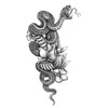6 Blätter Temporäres Cobra Tattoo Schlange Tattoos Arm Tattoo Cobra6