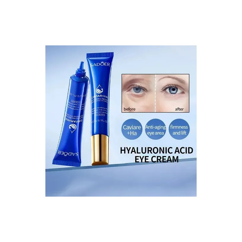 Crema Reparadora Anti-ojeras Caviar Y Acido Hialuronico 20g Todo Tipo