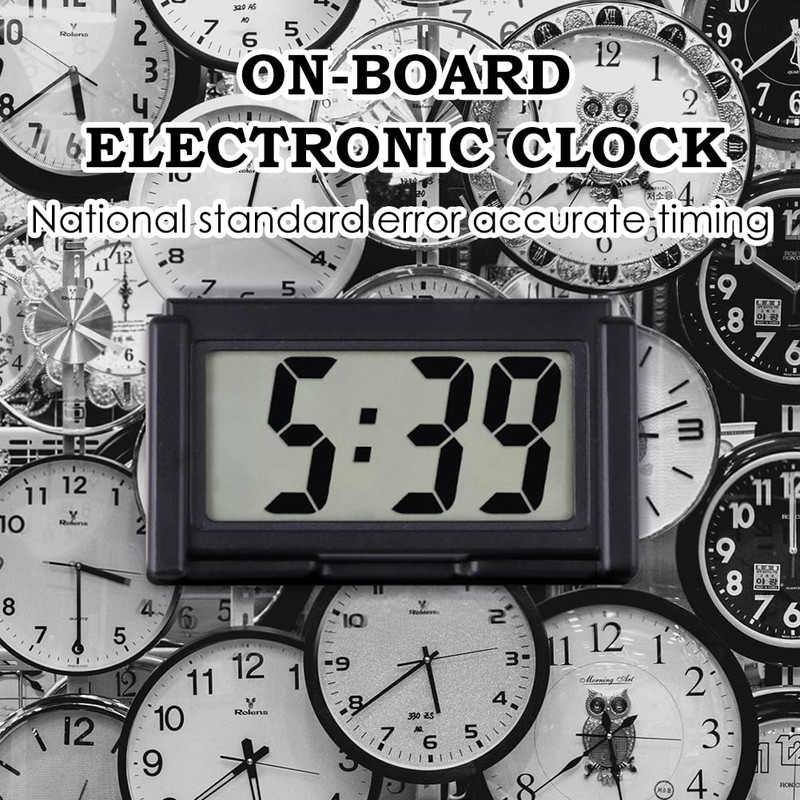 Mini Car Clock, Vehicle Electronic Digital Clock, LCD Digital Clock,