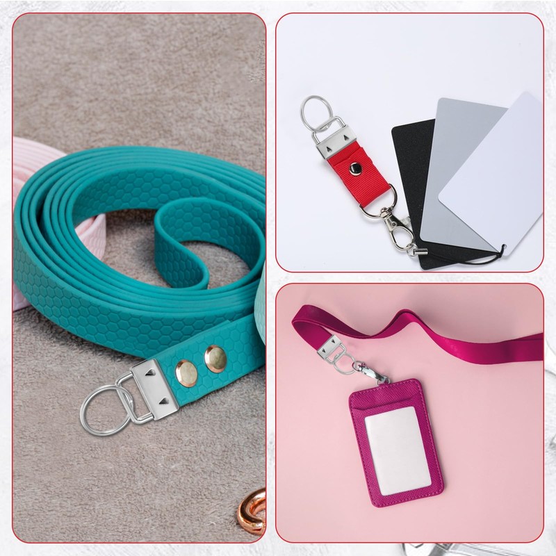 Keychain Hardware Set, 100Pcs Key Fob Hardware 1 Inch with