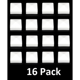New Plastic White 2x2 Fence Post Caps for Metal, Plastic,Vinyl or Wood 2 x 2 Posts (16 Pack)