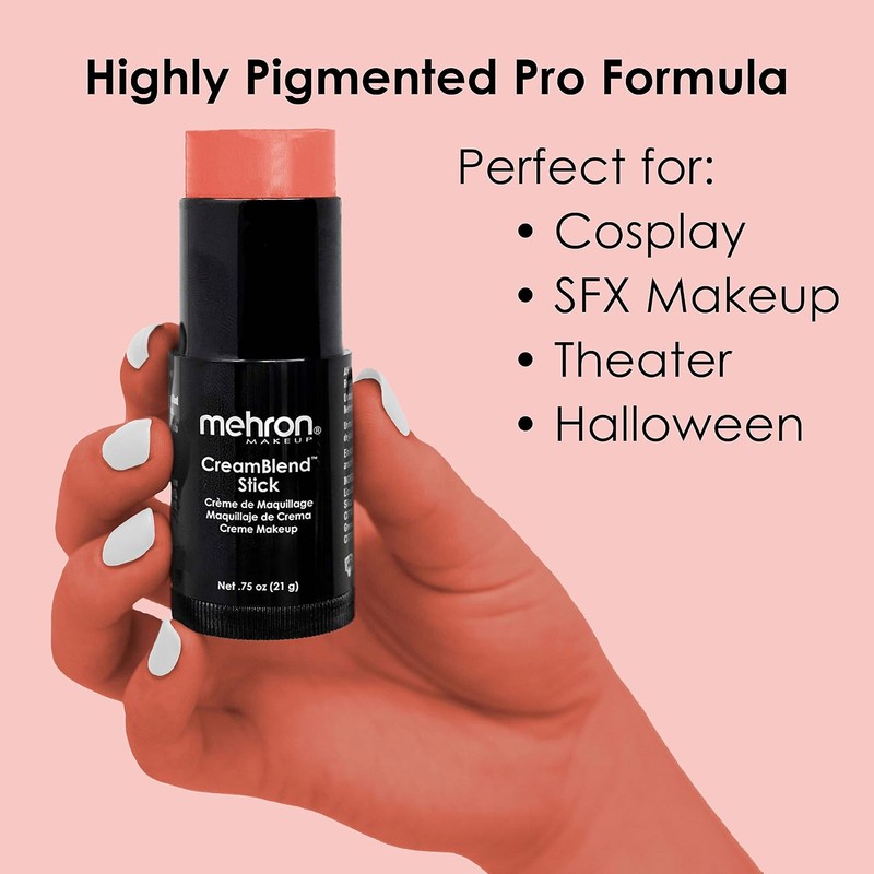 Mehron CreamBlend Stick Makeup LIGHT AUGUSTE .75 oz by Mehron