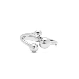 Uno de 50 | Rigid Three Ball Bracelet Silver Plated in Sterling Silver Handmade Jewellery Made in Spain X-Large Silver No Gemstone, X-Large, Silver, No Gemstone