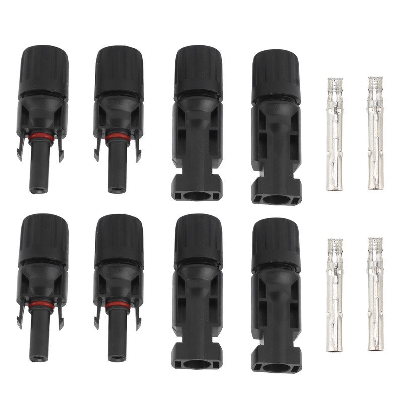 10 Sets Solar Panel Cable Connectors Waterproof Dustproof UV Resistant