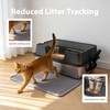 PAWISE Stainless Steel Cat Litter Box System Set, 23.6"x15.7"x8.7" Large