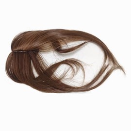 Women's Wig, One Touch Oyare Wig, Women's Hair Piece, Bangs, Middle Part, Fluffy, Hair Volume, Cover, Bangs, Piece, Wig Piece, Hidden Gray Hair Partial Wig Whole Cover (Light Brown)