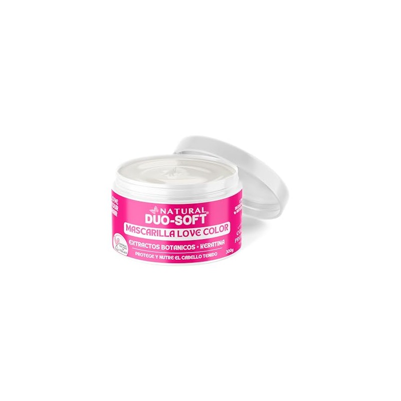 Natural Duo-Soft Mascarilla capilar natural vegana para cabello teñido Love