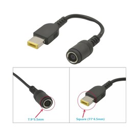 Panlouting USB to 7.9 x 5.5 mm Charging Adapter, Slim Tip Converter, USB-C 5-20V 100W, PD Quick Charge, for Ideapad Yoga ThinkPad Edge