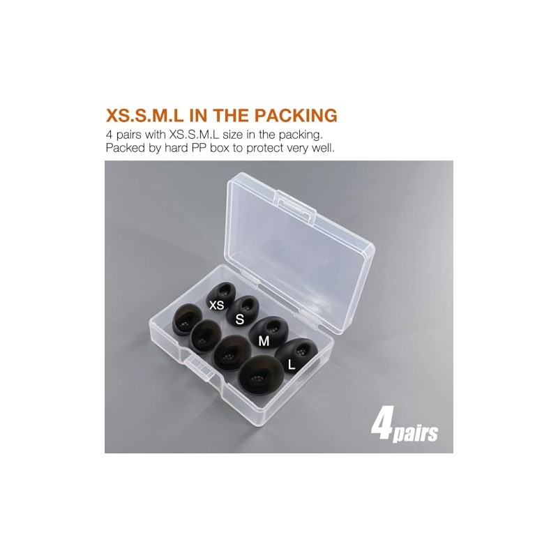 TENNMAK 8X Eartips Replacement for Jabra Elite 10 True Wireless