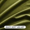 RYB HOME Moss Green Velvet Curtains 90 inches, Luxury and