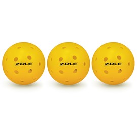 Zdle 3 Pack Pickleball Balls, 40 Holes outdoor Pickleball Balls 40 Holes Outdoor Pickleball Balls, High Visibility, Durability and Consistent Bounce, Pickle Balls for Outdoor Play(Yellow)