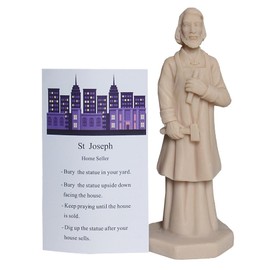 Zyntrifugal St Joseph Statue for Selling House Kit Saint Joseph Figurine with Instructtion Card Set Beige