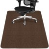 Sycoodeal Office Chair Mat for Hardwood Floor,Office Computer Gaming Chair Mat for Tile Floor,Large Floor Protector Rug,Anti-Slip,Easy to Clean,Coffee(55"x36")