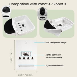 150 Pack Cat Litter Box Robot 4 and 3 Waste Bags, Automatic Litter Box Liners Bags, Tear-free, Sensor-compatible, 9-11 Gallon Capacity