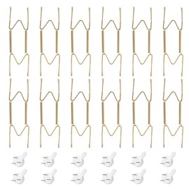 sourcing map Plate Hanger, 6 Inch Stainless Steel Invisible Wall Plate Hangers with Wall Decorative Hooks and Tip Protector for Decorative Plates and Art