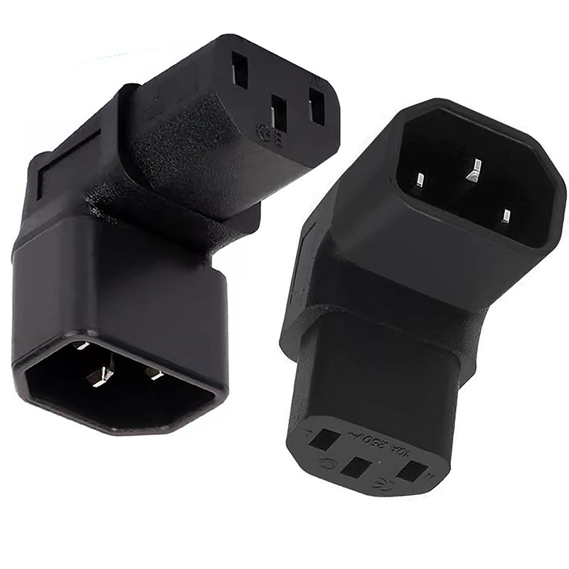 IEC 320 C14 to C13 Right Angle AC Adapter, tunghey