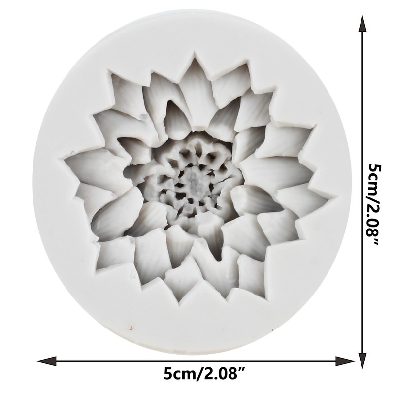 MINFEIDMS Flower Silicone Molds Daisy Flower Fondant Silicone Molds For