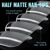 TOMICCA Square Shaped Extra Short Nail Tips - 360PCS Half