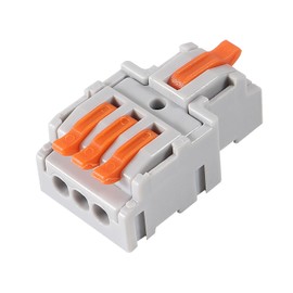 AITRIP 10PCS Lever Wire Connectors，Lever Wire Connectors, Quick Wiring Cable Connector Push-in Conductor Terminal Block(1 in 3 Out)