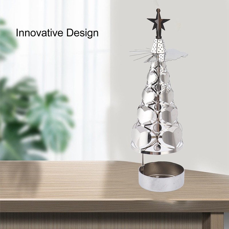 Spinning Candle Holder Rotating Candlestick Set for Romantic Wedding Christmas