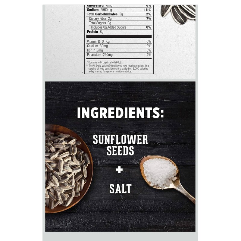 Jumbo Salted and Roasted Sunflower Seeds in Shell, 5.25 oz