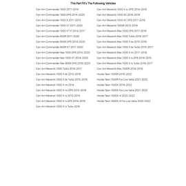 QA Parts UTV Rear View Mirror 10" for Can-Am Commander Max 1000 DPS 2014-2017