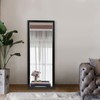 MIRUO Over The Door Wall Mirror, 43" x 18", Black,