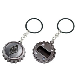 Borussia Mönchengladbach Bottle Cap Keyring, gray