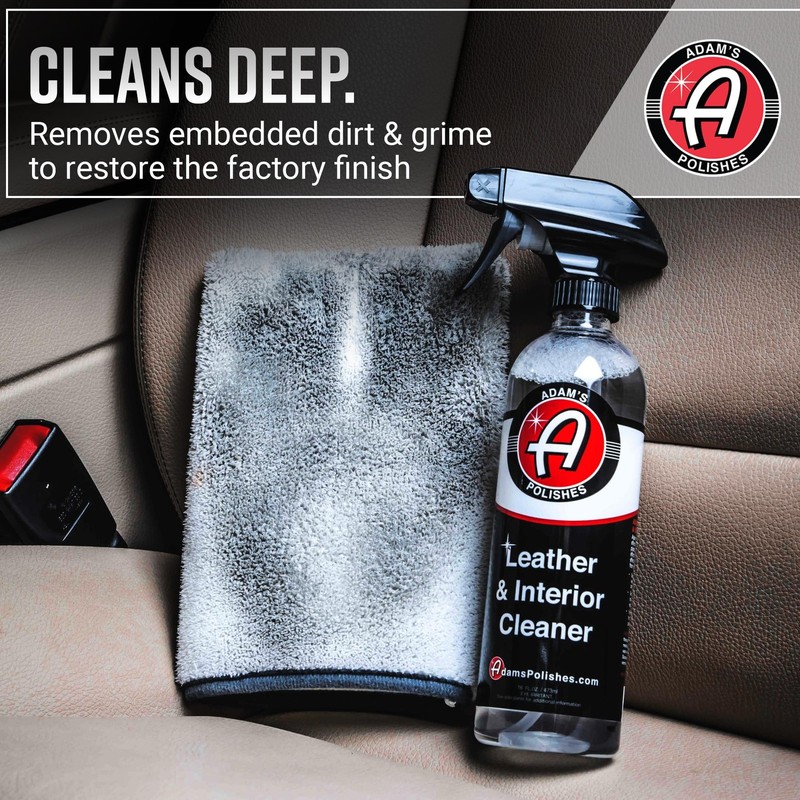 Adam's Polishes Leather Care Kit - Leather Cleaner & Conditioner