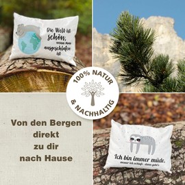 Reelax.me Swiss pine cushion, handmade, 26 x 19 cm, elephant motif, pine wood filling from Austria