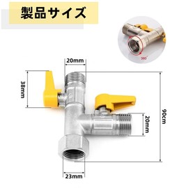 SensaBliss G 1/2 3-Way 3 Gang T Adapter Branch Faucet Branch Valve 3 Way Diverter Valve Diverter Valve Copper Water Flow Switcher for Shower, Bathroom, Toilet, Kitchen, Bathroom Replacement Part,