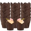 BTSD-home Pack of 300 Brown Tulip Cupcake Liners Muffin Liners