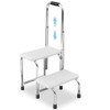 Kigley Adjustable Step Stool with Handle and Non Skid Platform