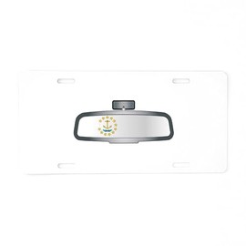 CafePress Driving Through Rhode Island Aluminum License Plate, Front License Plate, Vanity Tag