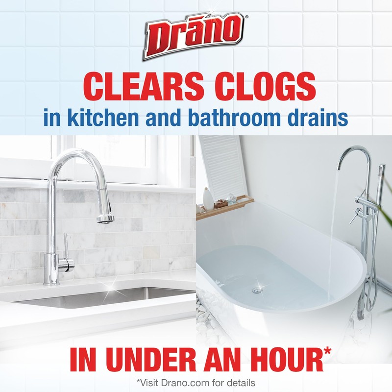 Drano Balance Drain Clog Remover and Cleaner, Non-Corrosive Formula, Safe