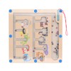 Magnetic Color and Number Maze Board Early Education Wooden Matching