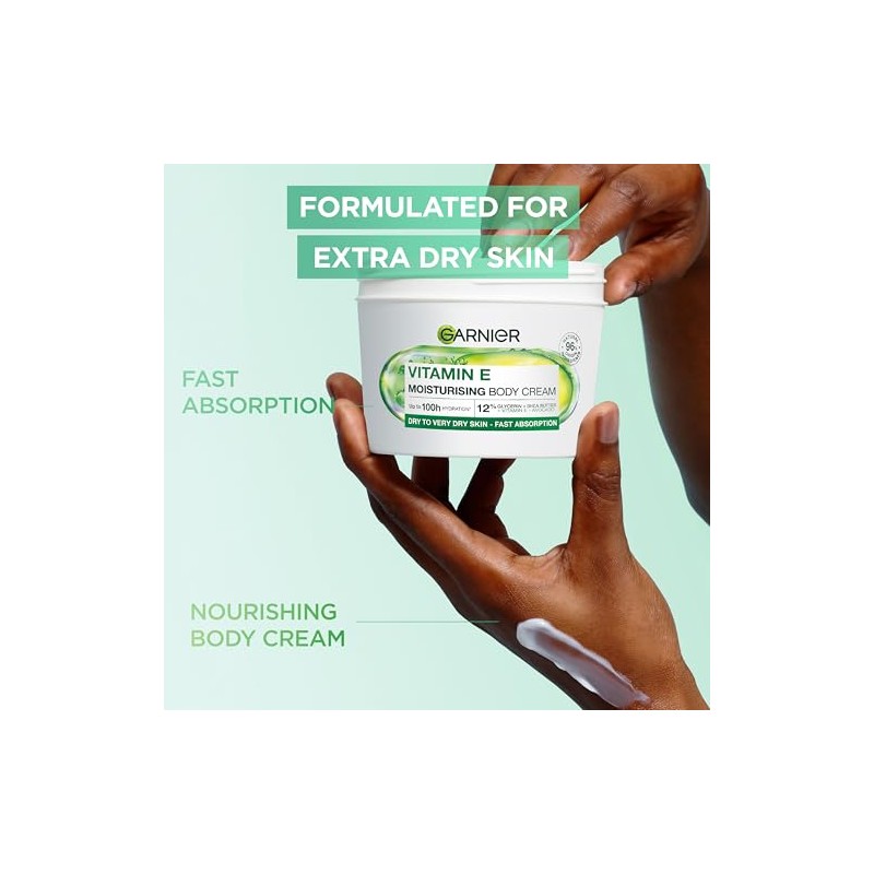 Garnier Body Cream Vitamin E Avocado Moisturising Shea For Dry