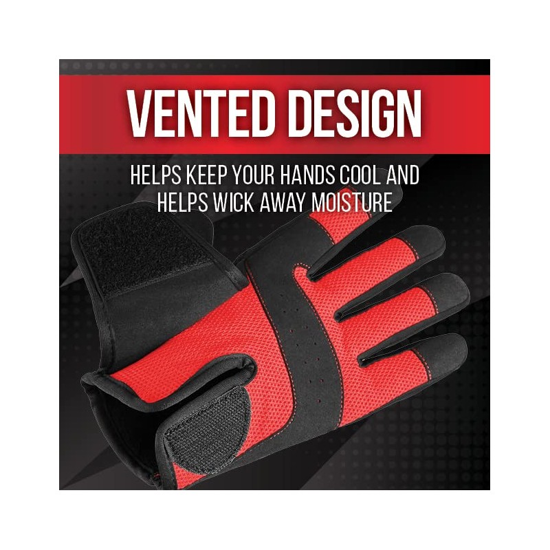 Victor Fitness VG04 Series Full Finger Men's Gloves (Large, Black/Orange)