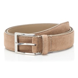 BOSS, Elloy Suede Leather Belt, dunes, 34