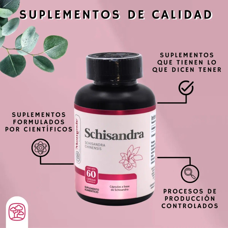 Schisandra 1000 Cápsulas 500 Momosie Dura Mes Vitaminas Mujer Hombre