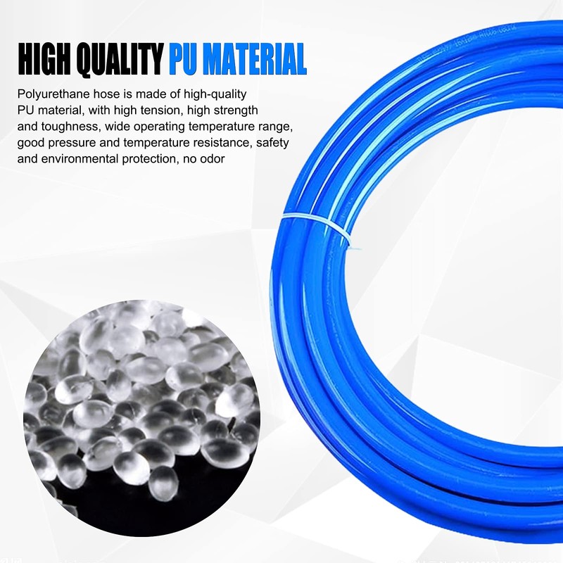 xianzhanEU 20 m Pneumatic Hose 6 mm, Blue PU Pneumatic