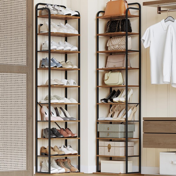 Hzuaneri 10 Tier Widen Vertical Shoe Rack Set of 2,