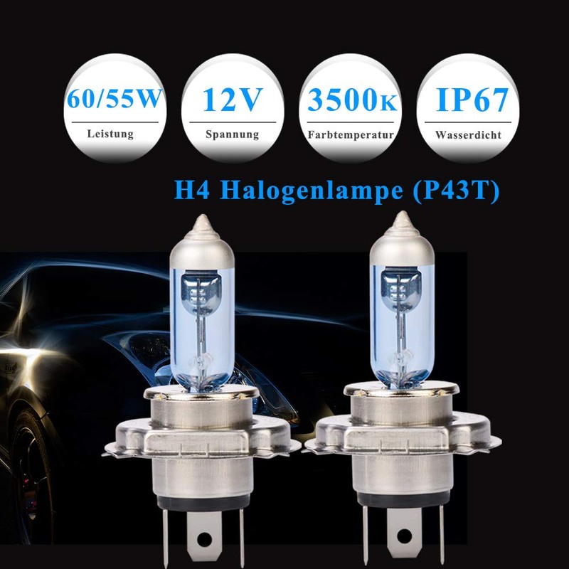 H7 H4 H1 Halogen Lamps, Car Lamp, Headlight Lamp, Replacement