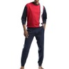 H.I.S Pyjamas Long Crew Neck, Blue, red, white