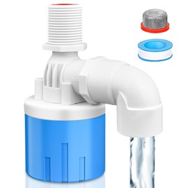 3/4 Inch Automatic Float Valve, Float Valve for Water Tank Pool, Water Level Control Valve, Automatic Water Level Control Filling Valve with Filter for Fish Tank, Swimming Pool, Livestock Trough