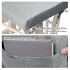 HOMBYS Glider Rocker Replacement Cushions with Storage Side Pocket,Linen-Like Fabric,