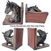 Rustic Horse Bookends Decorative Book Ends, 7.5" Resin Pair for